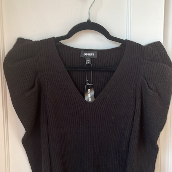 2/$20 3/$24 Black Puff-Sleeve Sweater - Picture 2 of 6